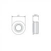 Floplast Ring Seal Boss Adapter (Rubber Push Fit) 50MM (SP12) - Image 2