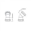 Floplast Universal Obtuse Bend 45° Degree 40mm (WC19) - Image 2