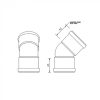 Floplast Push Fit Obtuse Bend 45° Degree 50mm (WP20) - Image 2