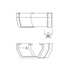 FloPlast 114mm Square Line Gutter 135° Corner - Black (RAS2) - Image 2