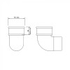 Floplast Round Downpipe 68mm 92.5° Degree Offset Bend Brown (RB1) - Image 2