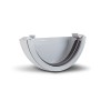 Polypipe 75mm Half Round Gutter Stop End External Grey (RM307G) - Image 2