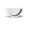 Polypipe 75mm Half Round Gutter Stop End External  White (RM307W) - Image 2